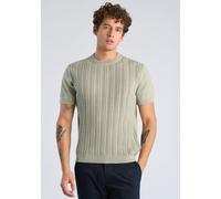 Lindbergh T-Shirt mit Zopfmuster in Gruen, Größe L