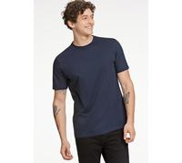 T-Shirt LINDBERGH "T-Shirt Relaxed Fit", Herren, Gr. L, blau (navy), Obermaterial: 100% Baumwolle, unifarben, lässig geschnitten, Rundhals, Shirts T-Shirt (71380066-L) navy