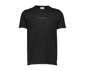 Kurzarmshirt LINDBERGH "T-Shirt (Kurzarm) Relaxed Fit", Herren, Gr. M, schwarz (schwarz 424), Obermaterial: 100% Baumwolle, unifarben, lässig geschnitten, Rundhals, Shirts (73899835-M) schwarz 424
