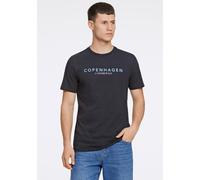 Kurzarmshirt LINDBERGH "T-Shirt (Kurzarm) Relaxed Fit", Herren, Gr. XXL, blau (navy 424), Obermaterial: 100% Baumwolle, lässig geschnitten, Rundhals, Shirts (71484926-XXL) navy 424