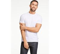 Lindbergh Lindbergh Black Slim Fit T-Shirt Rundhals weiss, Einfarbig