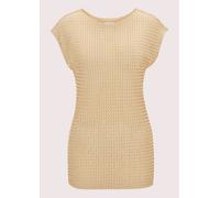 Kurzarmshirt MADELEINE "Ajour-Top Sommerliches Oberteil mit Charme", Damen, Gr. 46, grau (kiesel), Obermaterial: 98% Polyester PES. 2% Elasthan EL., Modern, Shirts (94235752-46) kiesel
