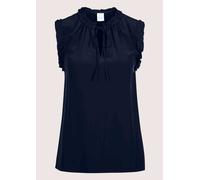 Kurzarmshirt MADELEINE "Blusentop Ärmelloses Top aus reiner Seide", Damen, Gr. 44, blau (marine), Obermaterial: 100% Seide silk., Shirts (58836557-44) marine