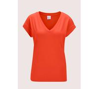 Kurzarmshirt MADELEINE "Shirt Zeitloses Blusenshirt mit V-Ausschnitt", Damen, Gr. 34, schwarz, Obermaterial: 95% Viskose CV. 5% Elasthan EL., Modern, normal, V-Ausschnitt, Shirts (72401852-34) schwarz