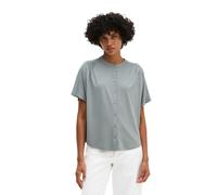 Kurzarmshirt MARC O'POLO "aus LENZING™ ECOVERO™", Damen, Gr. S, quiet sea, Obermaterial: 94% Viskose, 6% Elasthan, unifarben, regular fit, normaler Saum, Shirts (96577111-S) quiet sea