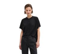 Kurzarmshirt MARC O'POLO "aus LENZING™ ECOVERO™", Damen, Gr. S, schwarz, Obermaterial: 94% Viskose, 6% Elasthan, unifarben, regular fit, normaler Saum, Shirts (50797154-S) schwarz