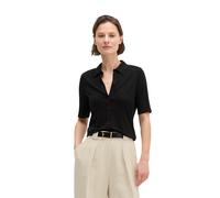 Kurzarmshirt MARC O'POLO "aus LENZING™ ECOVERO™", Damen, Gr. XL, schwarz, Obermaterial: 94% Viskose, 6% Elasthan, unifarben, regular fit, normaler Saum, Shirts (15427204-XL) schwarz
