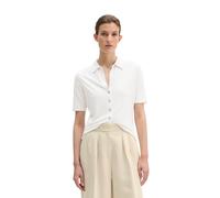Kurzarmshirt MARC O'POLO "aus LENZING™ ECOVERO™", Damen, Gr. XXL, grau weiß, Obermaterial: 94% Viskose, 6% Elasthan, unifarben, regular fit, normaler Saum, Shirts (90616446-XXL) grau weiß