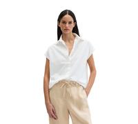 Kurzarmshirt MARC O'POLO "aus Material-Mix", Damen, Gr. M, weiß (weiß cotton), Obermaterial: 100% Baumwolle, unifarben, loose fit, normaler Saum, Shirts (64936863-M) weiß cotton