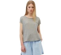 Kurzarmshirt MARC O'POLO DENIM, Damen, Gr. XL, grau (grau, meliert), Obermaterial: 100% Baumwolle, figurumspielend, Rundhals, Shirts (77623011-XL) grau, meliert