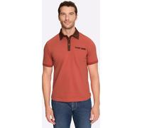 Kurzarmshirt MARCO DONATI "Kurzarm-Poloshirt", Herren, Gr. 48/50, braun (terra), 100% Baumwolle, unifarben, Shirts (68949824-48) terra
