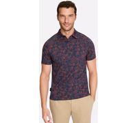 Kurzarmshirt MARCO DONATI "Kurzarm-Poloshirt", Herren, Gr. 52/54, dunkelblau, bedruckt, 100% Baumwolle, bedruckt, gemustert, Shirts (98623121-52) dunkelblau, bedruckt