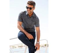 Kurzarmshirt MARCO DONATI "Kurzarm-Poloshirt", Herren, Gr. 52/54, anthrazit, bedruckt, 100% Baumwolle, bedruckt, gemustert, Shirts (72984362-52) anthrazit, bedruckt