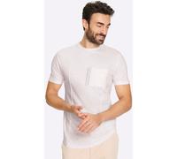 Kurzarmshirt MARCO DONATI "Kurzarm-Shirt", Herren, Gr. 44/46, weiß, 100% Baumwolle, unifarben, Rundhals, Shirts (28020015-44) weiß