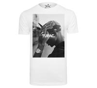 Mister Tee T-Shirt 2Pac F*ck The World Kurzarm Herren Weiß Größe M