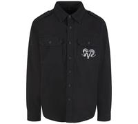 Kurzarmshirt MISTERTEE "MisterTee Capricorn Skull Shirt Longsleeve", Herren, Gr. S, schwarz, 100% Baumwolle, bedruckt, normal, amerikanischer Ausschnitt, Shirts Kurzarmshirt (59584404-S)