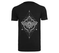 Kurzarmshirt MISTERTEE "MisterTee Damen Ladies Moth Tee", Damen, Gr. XS, schwarz, 100% Baumwolle, bedruckt, normal, Rundhals, Shirts (43983751-XS) schwarz