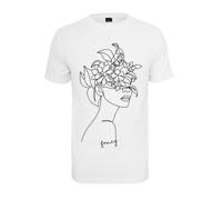 Kurzarmshirt MISTERTEE "MisterTee Damen Ladies One Line Fruit Tee", Damen, Gr. XS, weiß, 100% Baumwolle, unifarben, normal, Rundhals, Shirts (70774132-XS) weiß