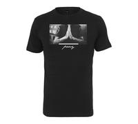 Kurzarmshirt MISTERTEE "MisterTee Damen Ladies Pray Tee", Herren, Gr. XL, schwarz, 100% Baumwolle, unifarben, oversize, Rundhals, Shirts (63104229-XL) schwarz