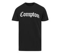 Kurzarmshirt MISTERTEE "MisterTee Herren Compton Tee", Herren, Gr. S, schwarz, 100% Baumwolle, bedruckt, normal, Rundhals, Shirts (19218144-S) schwarz