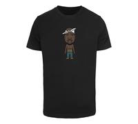 Kurzarmshirt MISTERTEE "MisterTee Herren LA Sketch Tee", Jungen, Gr. S, schwarz, 100% Baumwolle, unifarben, normal, Rundhals, Shirts (69285903-S) schwarz