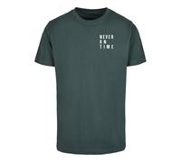 Kurzarmshirt MISTERTEE "MisterTee Herren Never On Time Tee", Herren, Gr. XXL, bottlegrün, 100% Baumwolle, unifarben, normal, Rundhals, Shirts (28289142-XXL) bottlegrün