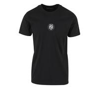 Kurzarmshirt MISTERTEE "MisterTee Herren NY Patch Tee", Herren, Gr. L, schwarz, 100% Baumwolle, bedruckt, normal, Rundhals, Shirts (85766634-L) schwarz
