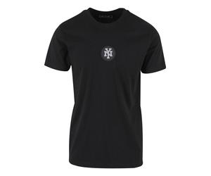 Kurzarmshirt MISTERTEE "MisterTee Herren NY Patch Tee", Herren, Gr. XL, schwarz, 100% Baumwolle, bedruckt, normal, Rundhals, Shirts (85766634-XL) schwarz