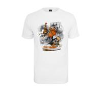 Kurzarmshirt MISTERTEE "MisterTee Herren Vintage Ballin Tee", Jungen, Gr. M, weiß, 100% Baumwolle, unifarben, normal, Rundhals, Shirts (33561738-M) weiß