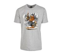 Kurzarmshirt MISTERTEE "MisterTee Herren Vintage Ballin Tee", Jungen, Gr. S, erdgrau, 100% Baumwolle, unifarben, normal, Rundhals, Shirts (71332901-S) erdgrau