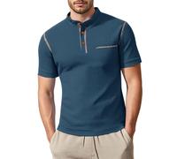 Kurzarmshirt Mit Knopfleiste Herren Poloshirts Kragen Langärmliges Grünes Graues Rippshirt Unterleibchen Pique Atmungsaktive Dunkelgrün Velour Blumen Xxxl Langer Und Stylische Überlänge Violett Kurzer