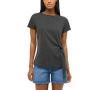Kurzarmshirt MUSTANG "Damen Style Ada", Damen, Gr. L, grau (schwarz), Jersey, 100% Baumwolle, Rundhals, Shirts (78135625-L) schwarz
