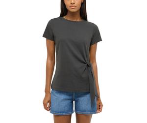 Kurzarmshirt MUSTANG "Damen Style Ada", Damen, Gr. M, grau (schwarz), Jersey, 100% Baumwolle, Rundhals, Shirts (78135625-M) schwarz