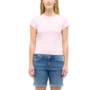 Kurzarmshirt MUSTANG "Damen Style Addison", Damen, Gr. S, hellrosa, Jersey, 100% Baumwolle, Rundhals, Shirts (68277651-S) hellrosa