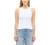 Kurzarmshirt MUSTANG "Damen Style Adena", Damen, Gr. M, weiß, Strick, 100% Baumwolle, Rundhals, Shirts (56846005-M) weiß
