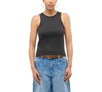 Kurzarmshirt MUSTANG "Damen Style Adena", Damen, Gr. S, schwarz, Strick, 100% Baumwolle, Rundhals, Shirts (35309519-S) schwarz
