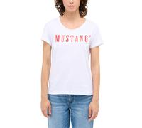 Mustang T-Shirt mit Printlogo Alma in Weiß M Regular Fit