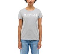 Mustang T-Shirt mit Printlogo Alma in Grau Melange XL Regular Fit