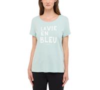 Kurzarmshirt MUSTANG "Damen Style Alma", Damen, Gr. XL, hellblau, Jersey, 100% Baumwolle, Rundhals, Shirts (66510222-XL) hellblau