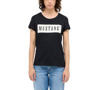 Kurzarmshirt MUSTANG "T-Shirt" Gr. XXL, schwarz Damen Shirts (68859849-XXL) schwarz