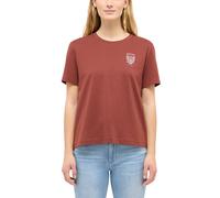 Kurzarmshirt MUSTANG "Damen Style Floris", Damen, Gr. M, weinrot, Jersey, 100% Baumwolle, Rundhals, Shirts (52112669-M) weinrot
