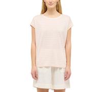Kurzarmshirt MUSTANG "Damen Style Lesley", Damen, Gr. M, rosa (sanftes weiß), Jersey, 50% Lyocell, 50% Baumwolle, Rundhals, Shirts (82578806-M) sanftes weiß