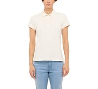 Kurzarmshirt MUSTANG "Damen Style Tara", Damen, Gr. S, sanftes weiß, Piqué, 95% Baumwolle, 5% Elasthan, Rundhals, Shirts (64766121-S) sanftes weiß