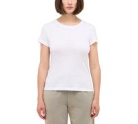 Kurzarmshirt MUSTANG "Damen Style Winona", Damen, Gr. M, weiß, Jersey, 100% Baumwolle, Rundhals, Shirts (93119748-M) weiß