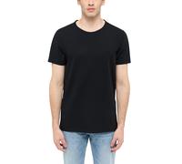 Kurzarmshirt MUSTANG "Herren Style Allen", Herren, Gr. 3XL, schwarz, Jersey, 95% Baumwolle, 5% Elasthan, Rundhals, Shirts (77621152-XXXL) schwarz