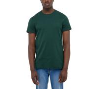 Kurzarmshirt MUSTANG "Herren Style Allen", Herren, Gr. L, grün (dunkelgrün), Strick, 100% Baumwolle, Rundhals, Shirts (19171954-L) dunkelgrün