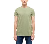 Kurzarmshirt MUSTANG "Herren Style Allen", Herren, Gr. L, grün, Jersey, 97% Baumwolle, 3% Polyester, Rundhals, Shirts (40282556-L) grün
