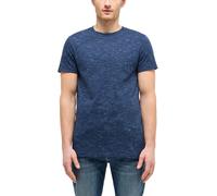 Kurzarmshirt MUSTANG "Herren Style Allen", Herren, Gr. L, navy, Jersey, 97% Baumwolle, 3% Polyester, Rundhals, Shirts (15838365-L) navy