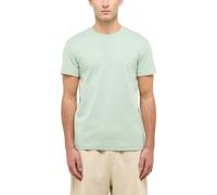 Kurzarmshirt MUSTANG "Herren Style Allen", Herren, Gr. M, grün (hellgrün), Strick, 100% Baumwolle, Rundhals, Shirts Kurzarmshirt (16568955-M)