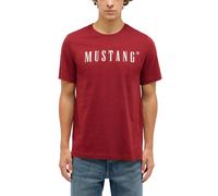 Kurzarmshirt MUSTANG "Herren Style Austin", Herren, Gr. 3XL, rot (dunkelrot), 100% Baumwolle, Rundhals, Shirts Kurzarmshirt (99966539-XXXL)